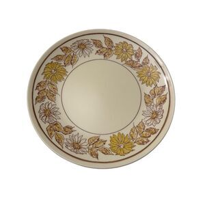 Taylor Smith Taylorstone Daisy Wreath Brown Dinner Plate 10” Vintage